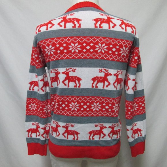 Camii Mia Boys Christmas Holiday Sweater Jumper Reindeer  Size Sz Large Lg L - Picture 6 of 8